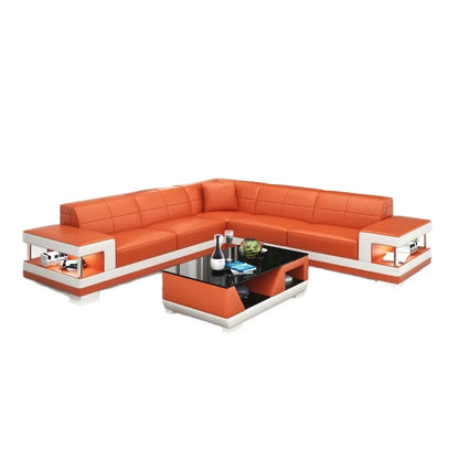 Nordic new creative leather sofa first layer cowhide modern living room sofa