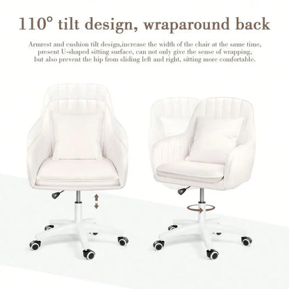 Office Chair Home Computer Chairs Adjustable Task Chairs Modern Makeup Chair 360 Swivel Computer Chair Mid Back