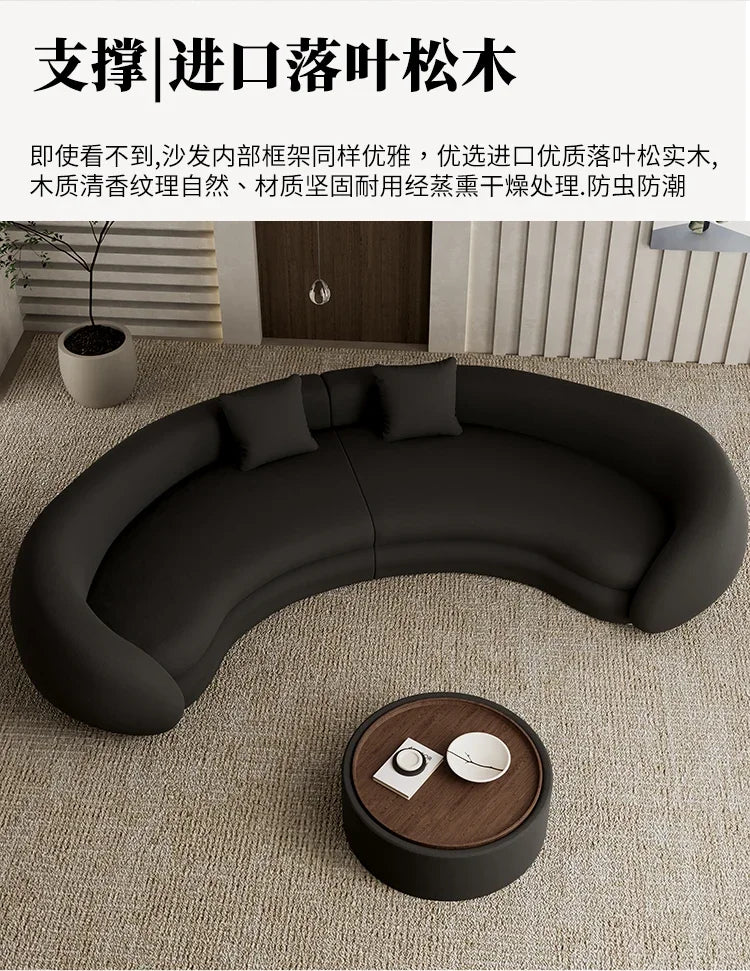 N178 G Italian light luxury semi-circular curved sofa special-shaped senior designer beauty salon hotel lobby lounge area recept