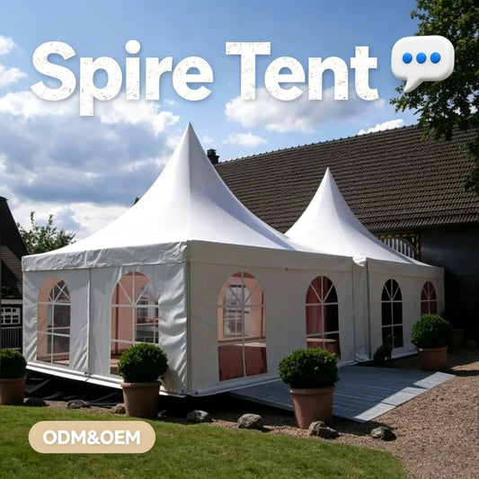 Portable Aluminum Pagoda Event Tent, Durable Outdoor Shelter for Trade Exhibition Booth, Vendor Market and Corporate Gathering