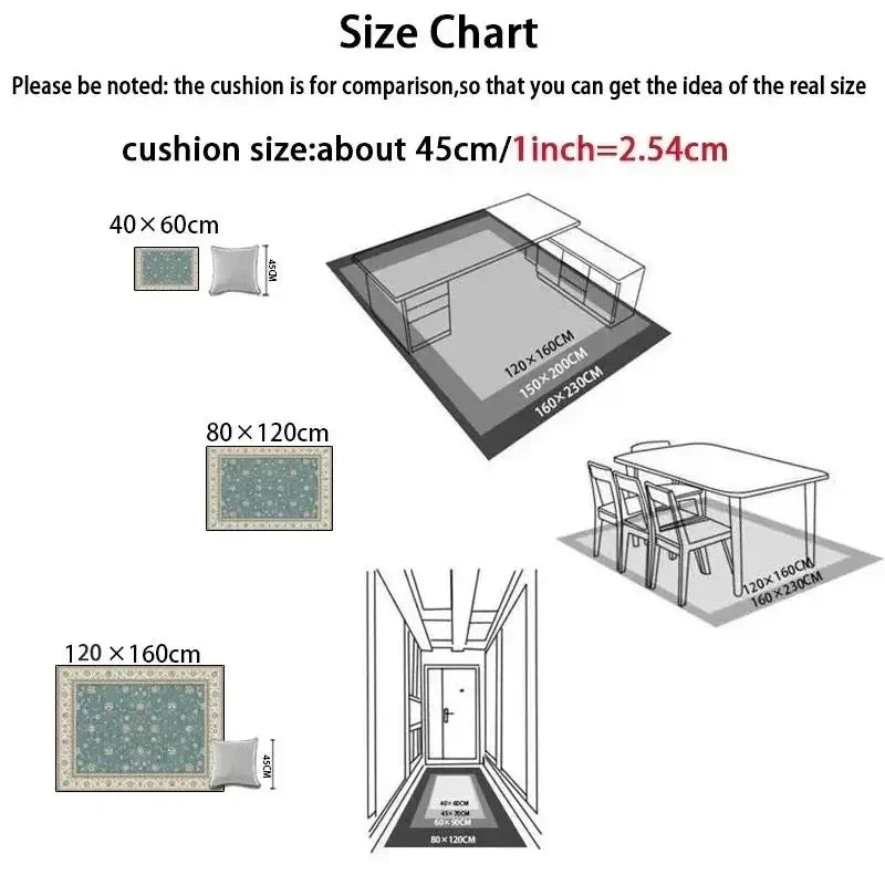 VIKAMA Nordic Minimalist Loop-Pile Rug - Stylish Living Room & Bedroom Carpet, Durable Stain-Resistant Floor Home Decor