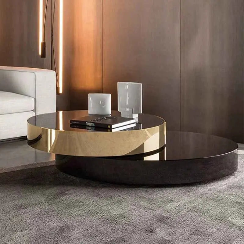 Italian Luxury Rotating Coffee Tables Modern Minimalist Living Room Extension Coffee Table Creative Design Home Furniture FYCT