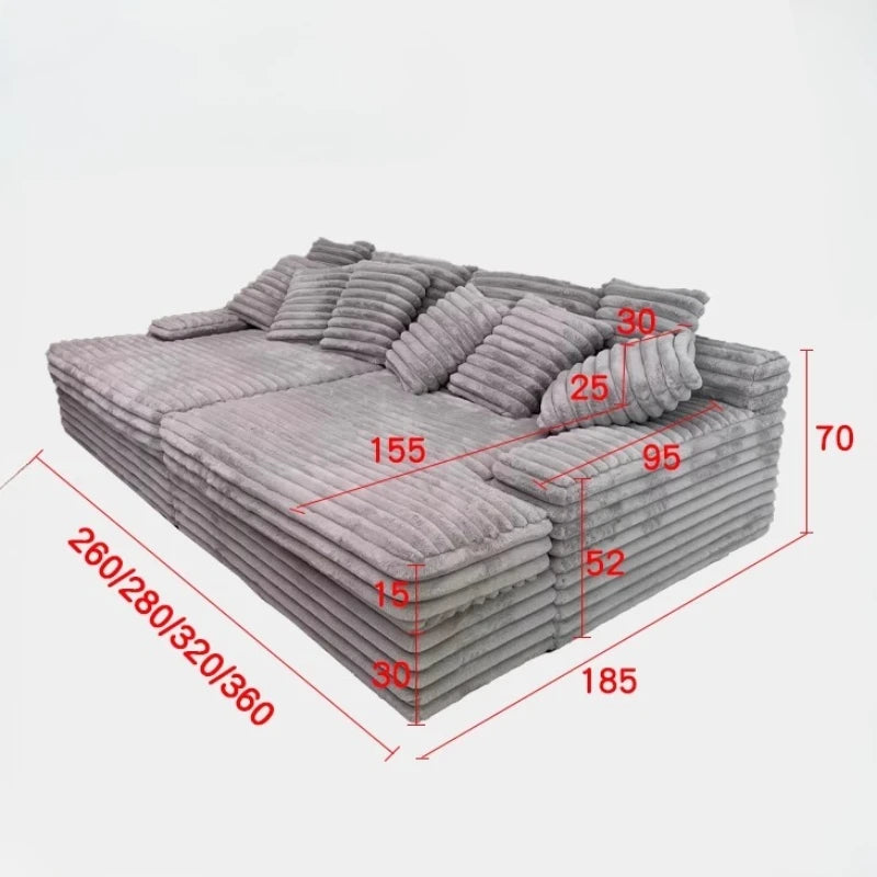 Cloud Plush Sofa Bed,Upholstered Boneless Cloud Sofa Deep Seat