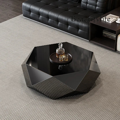 VV Italian minimalist gold diamond coffee table designer high-end small apartment hotel KTV special-shaped light luxury living r