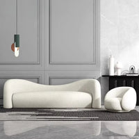 WISEMAX FURNITURE meubles de salon design canapés de sol en forme de L ensemble Teddy canapé modulaire sectionnel en tissu de forme incurvée