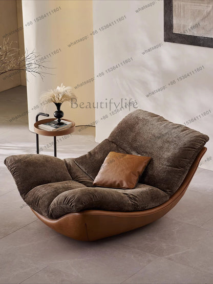 Italian light luxury designer creates reclining chair Italian modern simple living room leisure chair