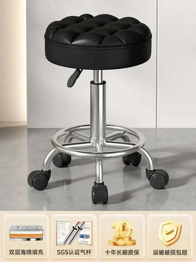 Beauty Chair Specifically Designed for Beauty Salon Adjustable Rotating Pulley Hair Salon Round Stool Tabouret A Roulette 원형의자
