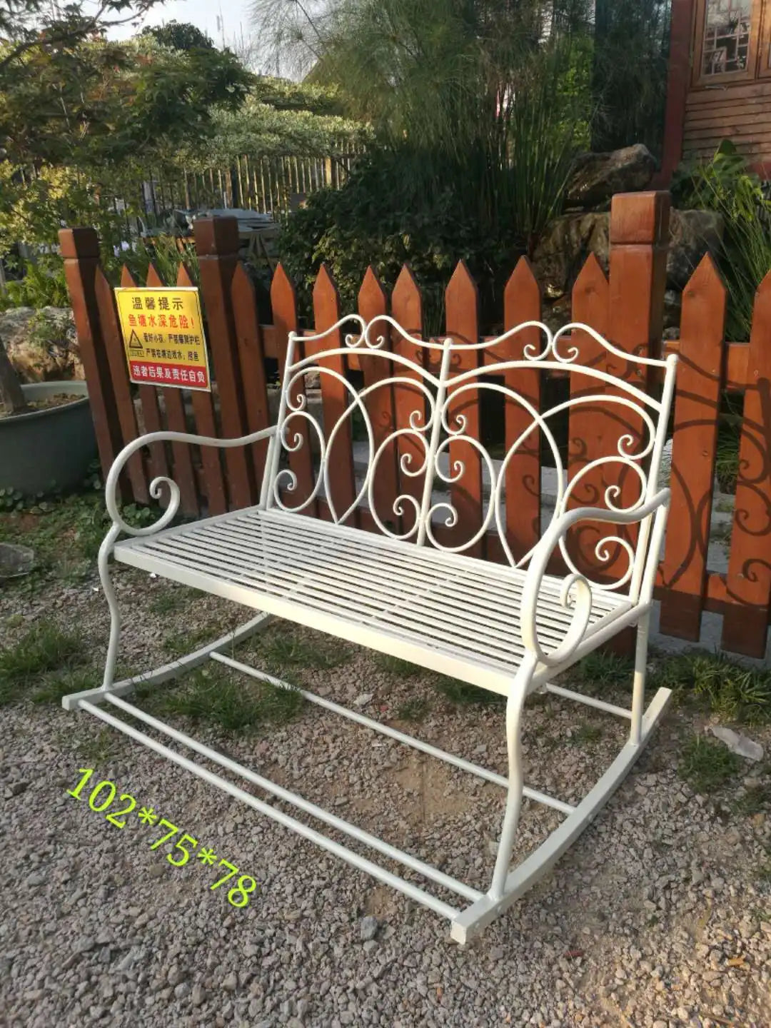 Foreign trade tail order clearance picking up leaks European backrest double chair outdoor courtyard leisure balcony bench park