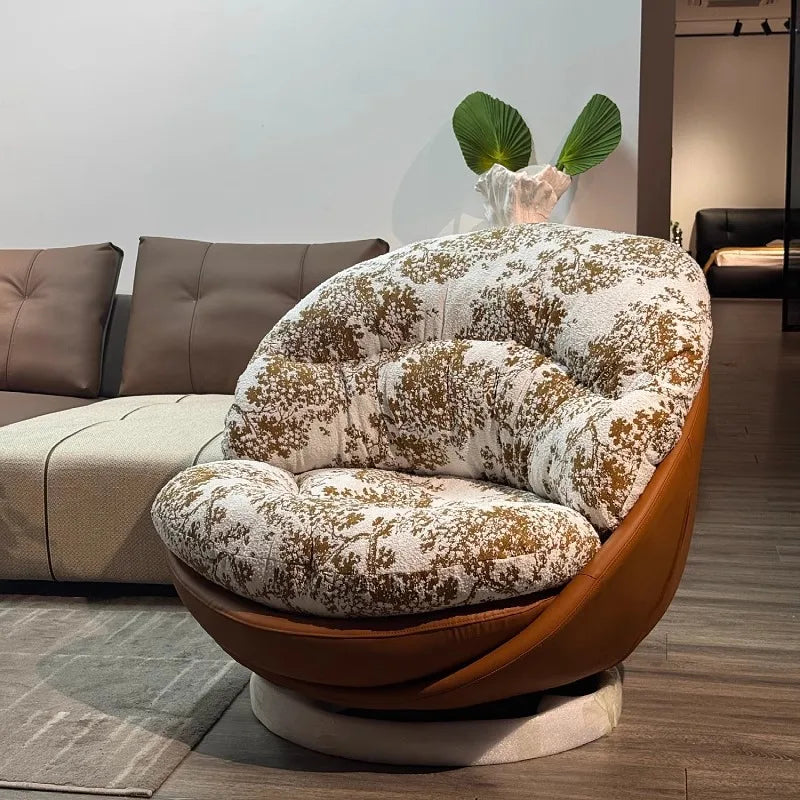 # Italian Modern Minimalist Swivel Single Sofa Chair Lazy Recliner Leisure Chair for Living Room Balcony Home Furniture