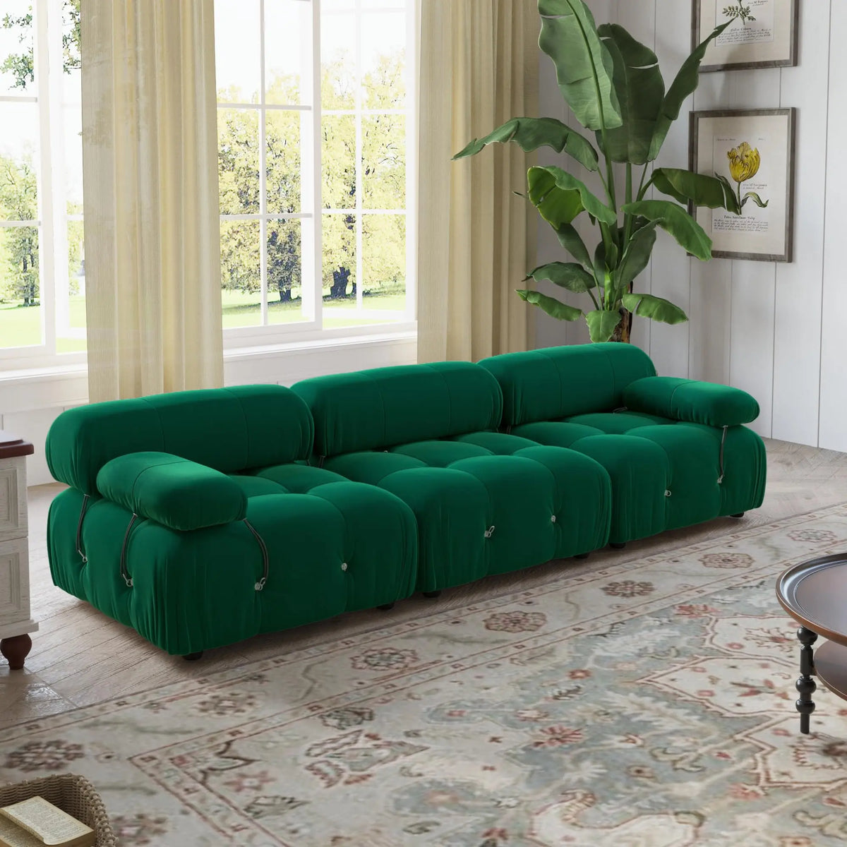 Living Room Furniture Mario Bellini Modern Nordic L Shape 3 4 5 6 7 Seater White Velvet Modular Sectional Sofa Couch Set