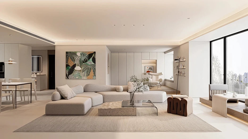 Vacuum Compressed White Plush Cloud Sofa Foldable Oversized Couch Soft Living Room Furniture Space-Saving Leisure Seat