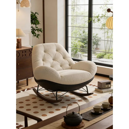 Lazy Sofa Rocking Chair Bedroom Lounge Chair Carefree Adult Living Room Single Balcony Leisure Rocking Chair Recliner Chairs