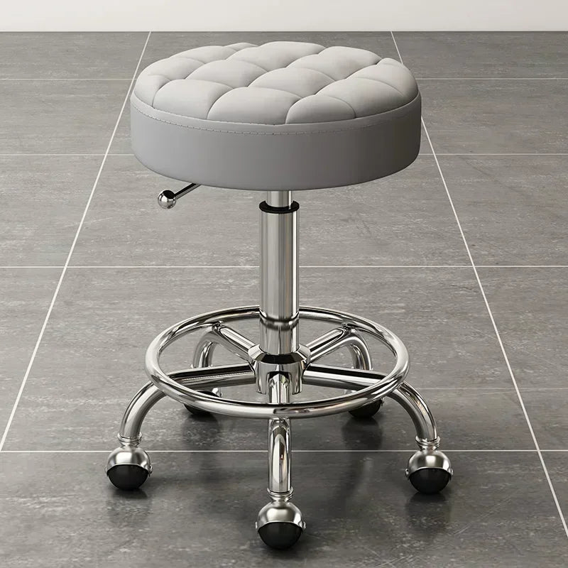 Rolling Hydraulic Chair Beauty Salon Stool Hairdressing Wheeled Beauty Tattoo Chairs Swivel Sedia Commercial Furniture