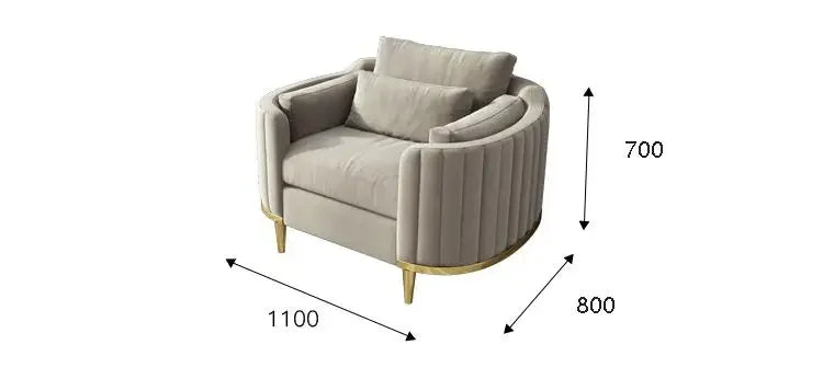 Nordic Reading Household Sectional Fabric 3 Seat Sofa Upholstered Armchair Custom Color Living Room Fauteuil Home Furniture