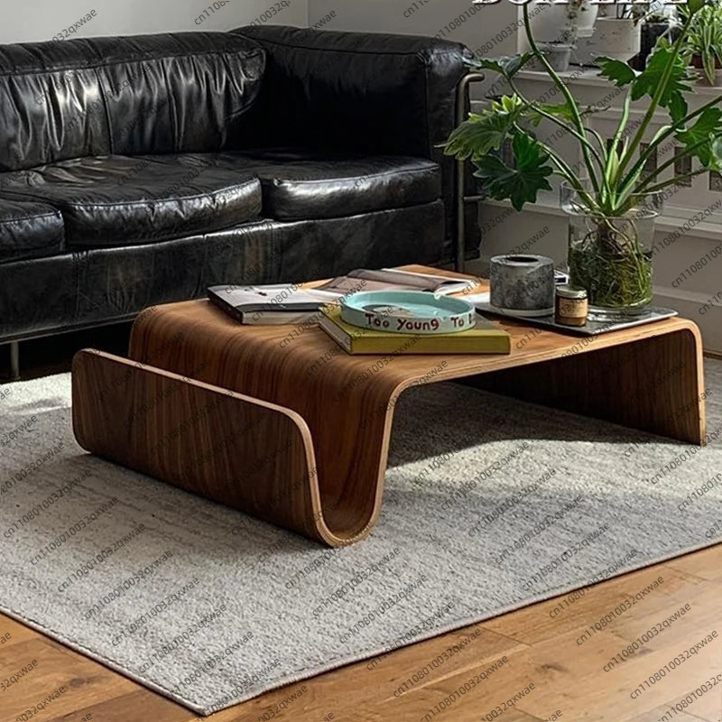For Curved Plywood Coffee Table Mid-century Modern Living Room Furniture Solid Wood Coffee Table Wood