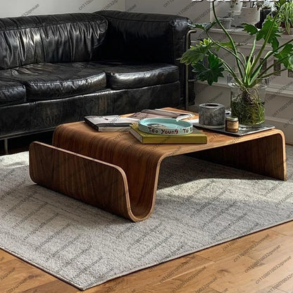 For Curved Plywood Coffee Table Mid-century Modern Living Room Furniture Solid Wood Coffee Table Wood