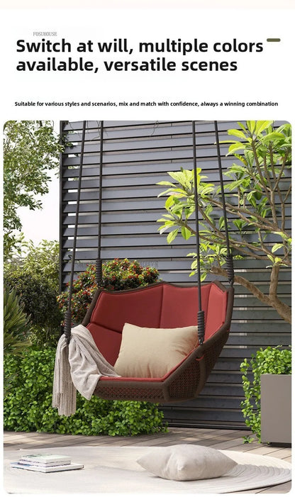 Outdoor Patio Swing Nordic Balcony Rocking Chair Indoor Adult Hanging Chairs Outdoor Single Swing Chairs Modern Hanging Basket Z