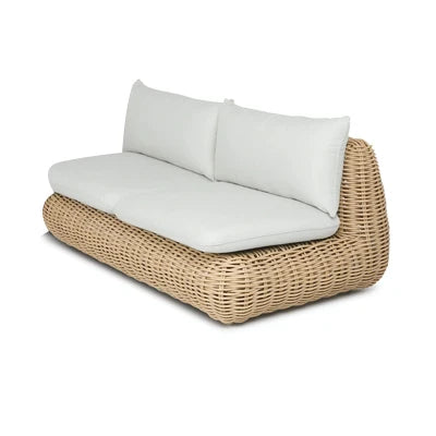 Outdoor rattan woven sofa, balcony, courtyard sofa, coffee table, outdoor rattan woven furniture
