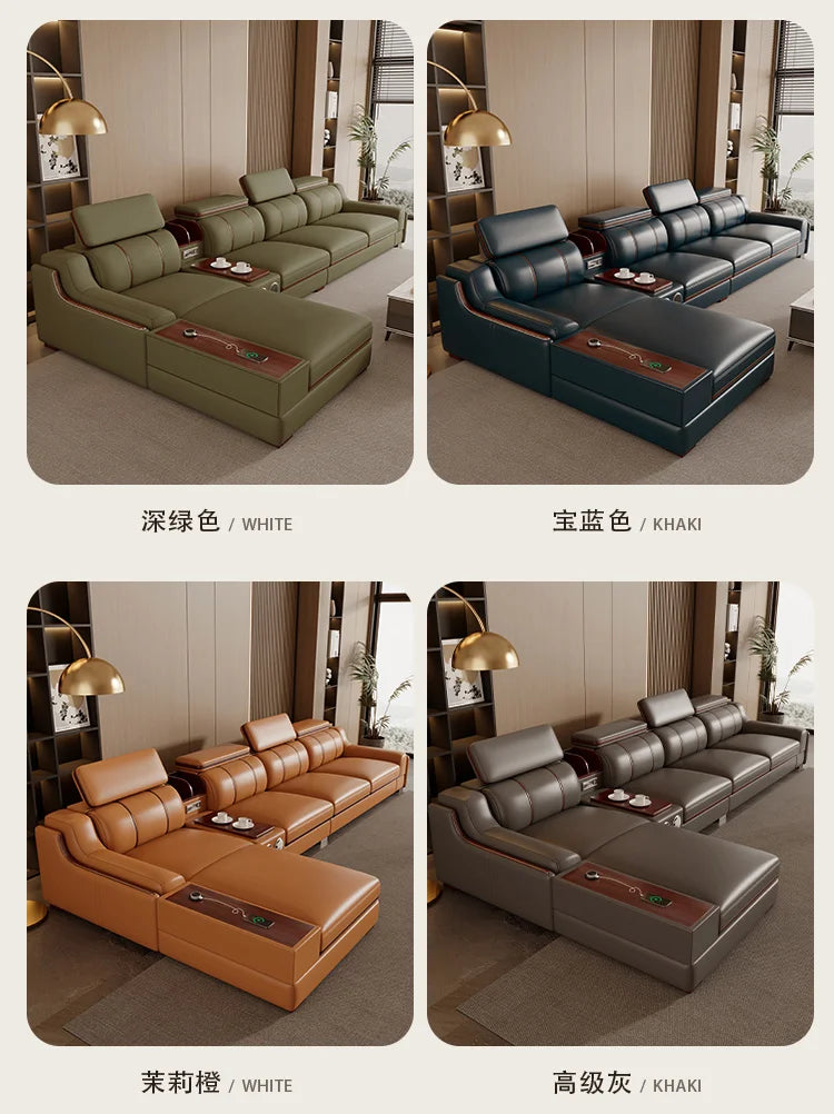Leather Design Sofa Storage High Quality Comfortable Romantic Leisure Sofa Corner Leisure Multifunctional Sillon Cama Furniture
