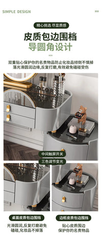 Solid wood new dresser glass bedroom modern simple style light luxury Internet celebrity small makeup table rock slab makeup