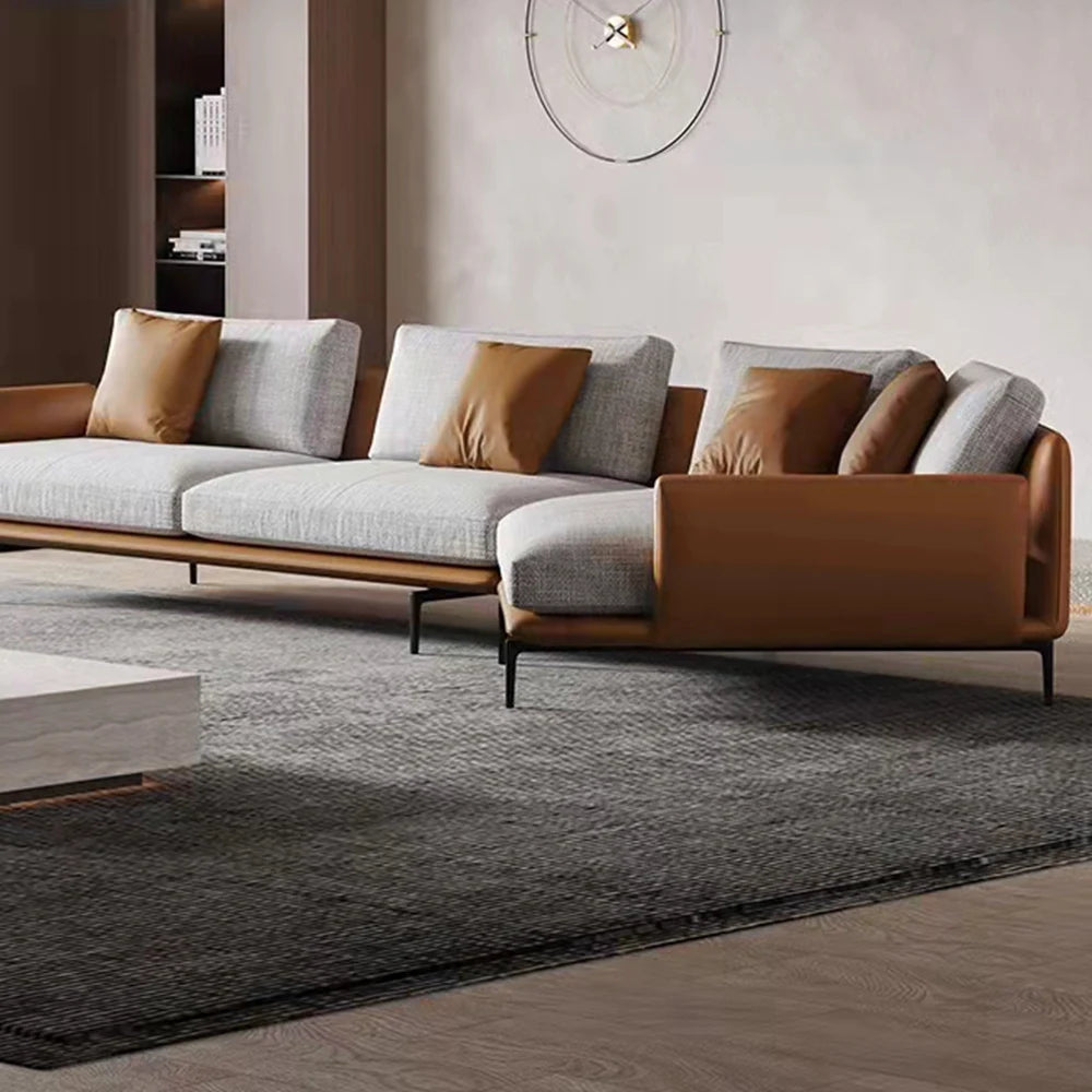 Modern Italian Leather Sectional Couch for Living Room Quality Luxury Chesterfield Three-Seater Sofa Set for Home & Hotels