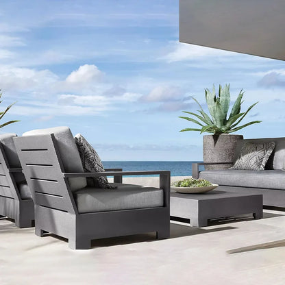Nordic custom outdoor sofa courtyard sun protection garden  furniture outdoor outdoor aluminum alloy balcony sofa