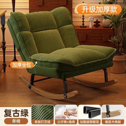Rocking chair Reclining chair Adults can sleep and lie down Lunch break  New balcony Home leisure Lazy sofa
