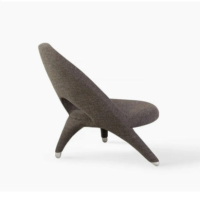 Italian Minimalist Creative Single Fabric Sofa Modern Light Luxury Home Living Room Bedroom Wingback Chair