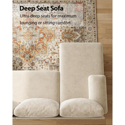 u-shaped sectional couches for living room | 112 inch sectionals couch | beige cheille sofa with double chaise for apartment