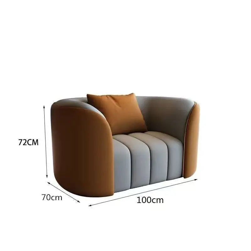 Canapé de luxe léger, petit appartement, salon, zone d'assise, réunion, invités, canapé à rangée droite
