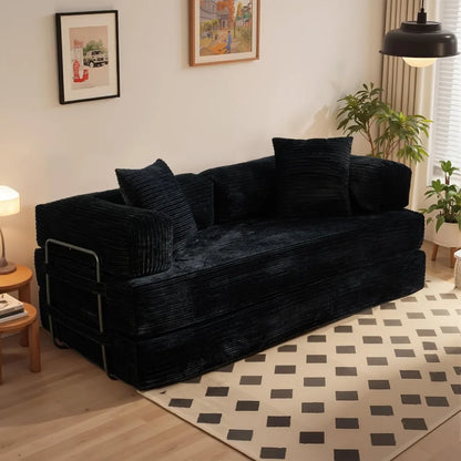 Thick Corduroy Cloud Living Room Sofa Customizable Sofa Extra Wide Suitable for Family Use Vacuum Compression Sofa Furniture
