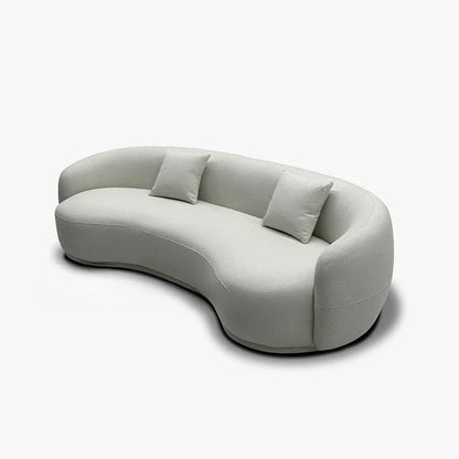 Semicircle, curved, sofa, moon model, special shaped, living room, furniture, cream wind