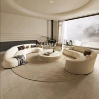 Y48 Nordic living room curved designer sofa hotel lobby multi-person combination sofa