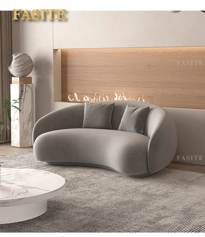 Premium Italian Banana Sofa Minimalist Shaped Sofa Living Room Simple Modern Arc Cashew Sofa