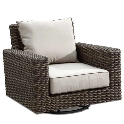 Modern Outdoor PE Rattan Furniture Set Wood Coffee Table & Balcony Living Room Sofas Patio Villa Courtyard Hotel Leisure Garden