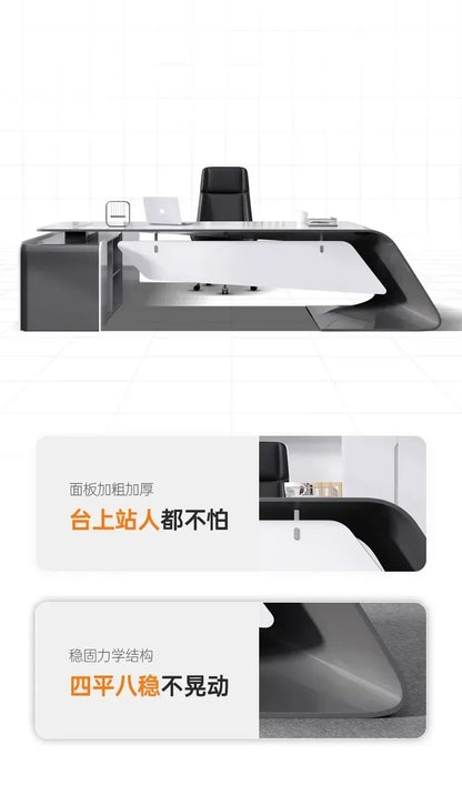 Luxury Long Office Desk Modern Design Storage Multifunctional Office Desk Display Minimalist Mesas Escritorio Trendy Furniture