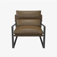 Upholstered Sling Accent Chair Modern Style Living Room Chair With Comfortable Upholstery And Sturdy Metal Frame
