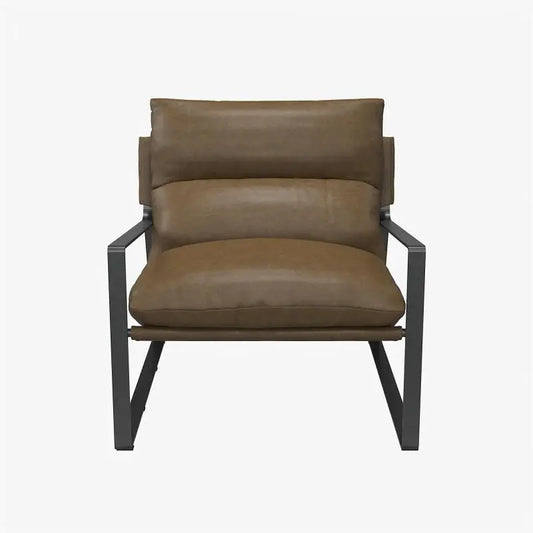 Upholstered Sling Accent Chair Modern Style Living Room Chair With Comfortable Upholstery And Sturdy Metal Frame