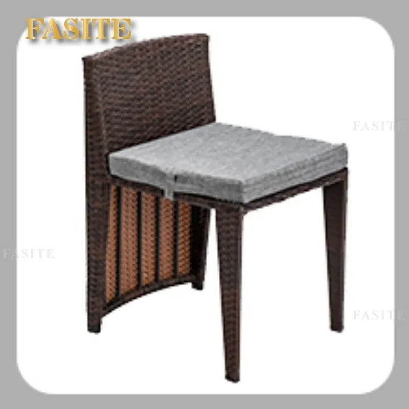 Outdoor Table, 3 PCS Wicker Outdoor Patio Set, with Glass Top Table Dining Chairs, Tables and Chairs Set of 2