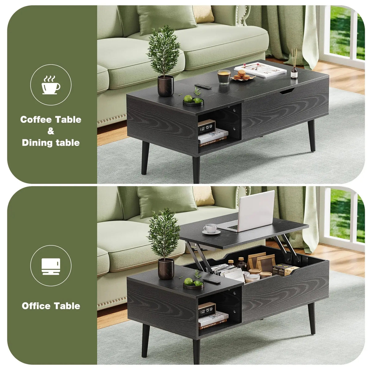 JHK Lift Top Coffee Tables For Living Room 39.37