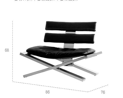 -*Designer Medieval Recliner Living Room Creative Stainless Steel Single Chair Hotel Homestay Leisure Chair Bauhau Furniture Hom