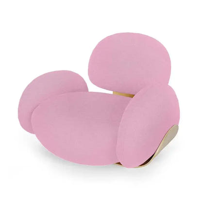 F Designer creative cream wind lamb wool leisure recliner small apartment bedroom makeup single sofa chair