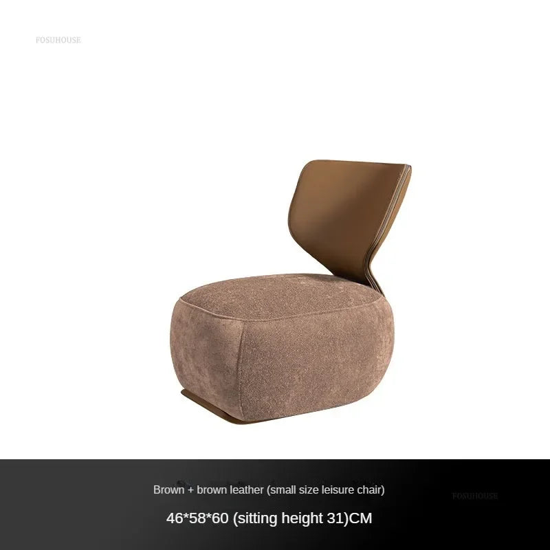 Modern Designer Leisure Living Room Chair Balcony Back Chair Living Room Furniture Nordic Luxury Small Apartment Lazy Sofa Chair