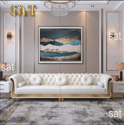 Luxury modern design real genuine leather chesterfield sofa single 3 4 seater lounge sofas set for home living room furniture