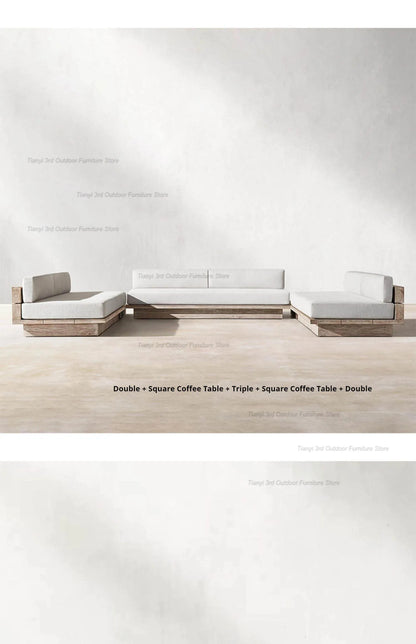 Japanese Style Waterproof and Sunscreen Garden Sofas Simplicity  Designer Modern Garden Sofas Art Outdoor Furniture Divano HBOS