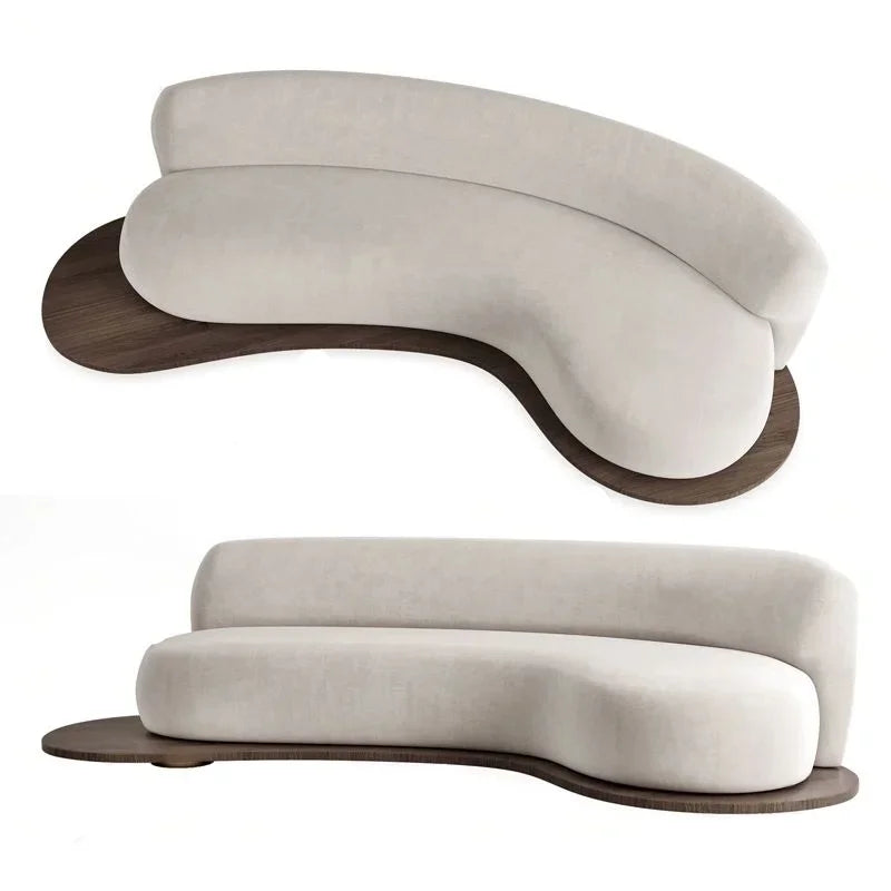 YFY Curved Sofa Living Room Hotel Lobby Rest Area Booth