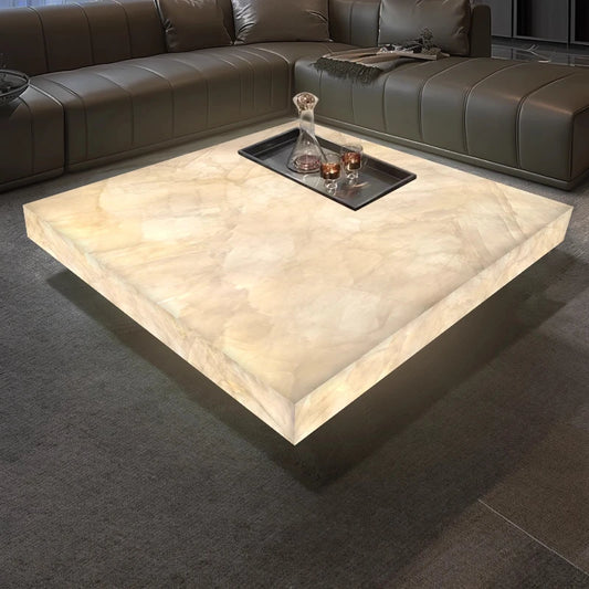 Rectangle Italian Marble Coffee Table Modern Style Luxury Minimalist Unique Coffee Table Living Room Mesa Centro Salon Furniture