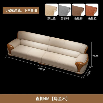 Luxury Modern Straight row sofa living room leather sofa set furniture room set sofas Designer Office couch set Canape Salon