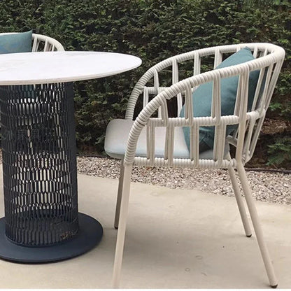 Natural Outdoor Garden Furniture Sets Retro Rattan Waterproof Nordic Garden Furniture Sets Backyard Italian Mueble Decorations