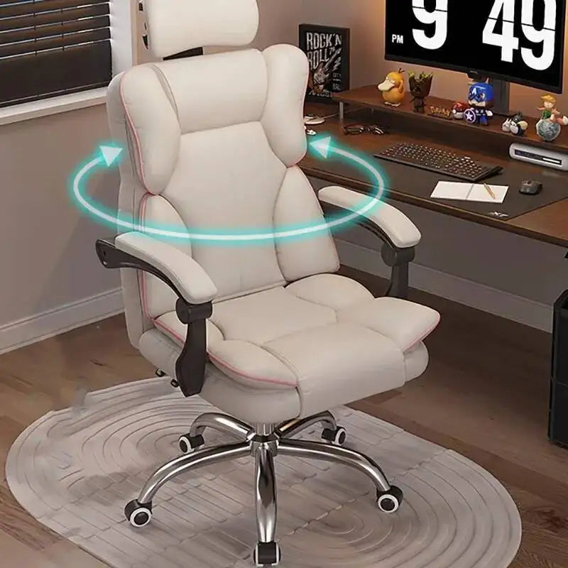 Footrest Support Living Room Computer Chair Comfortable Cushion Office Chair  Recliner Swivel Chaise De Bureaux Furniture